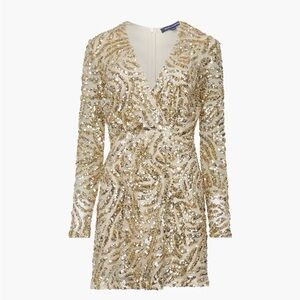 French Connection Gold Sequin Dress